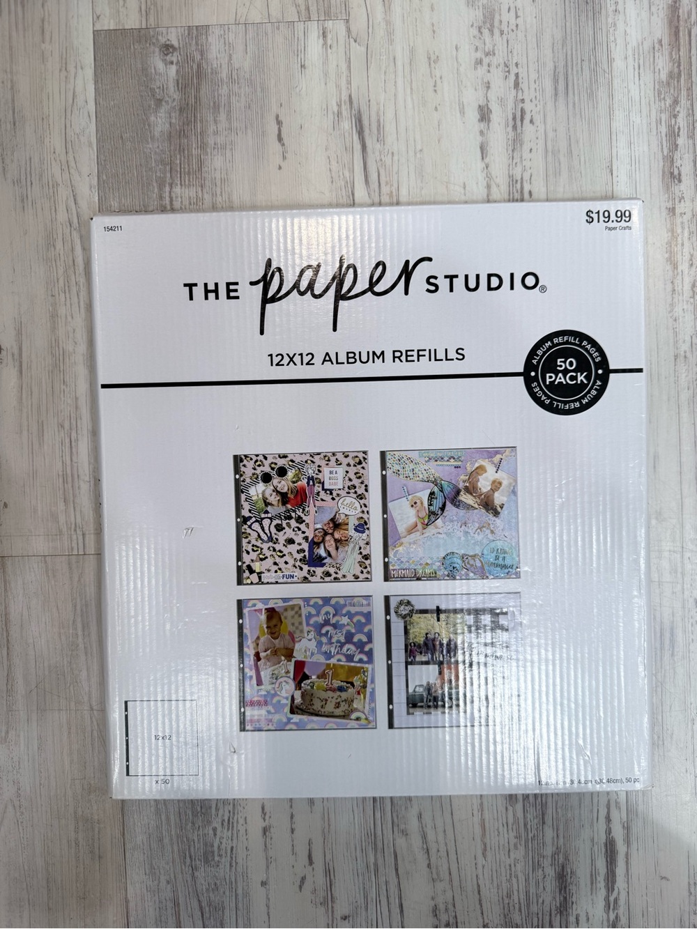 The Paper Studio White 12x12 Album Refills - 50 Pack